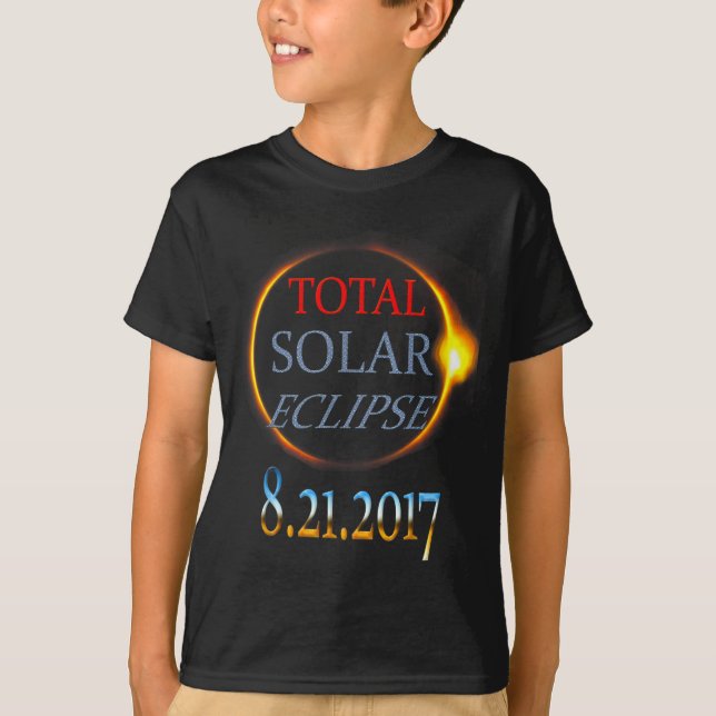 Camiseta Ilustración del eclipse solar total de 2017 (Anverso)