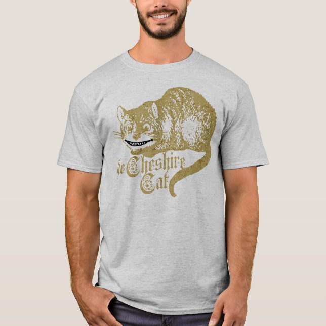 Camiseta Ilustracion del gato de Cheshire del vintage (Anverso)