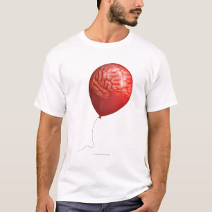 Camiseta Ilustracion del globo con un cerebro sobrepuesto