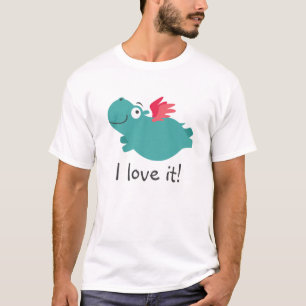 Camiseta Ilustracion del hipopótamo del vuelo