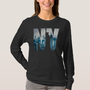 Camiseta Ilustración del horizonte de la ciudad de Nueva Yo