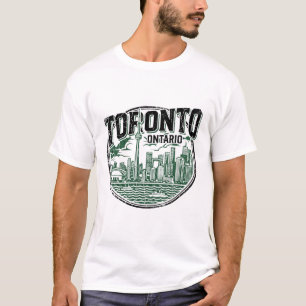 Camiseta Ilustración del horizonte de Toronto Ontario con a