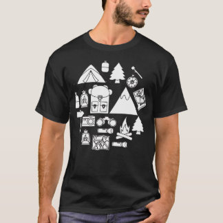 Camiseta Ilustracion del kit de herramientas de camping de