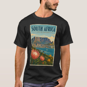 Camiseta Ilustración del Monte de la Mesa de Sudáfrica para