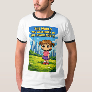 Camiseta Ilustración Del Mundo En El Que Naciste Ya No Exis