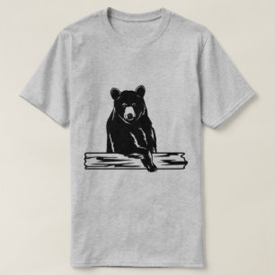 Camiseta Ilustracion del Oso descansando en el registro