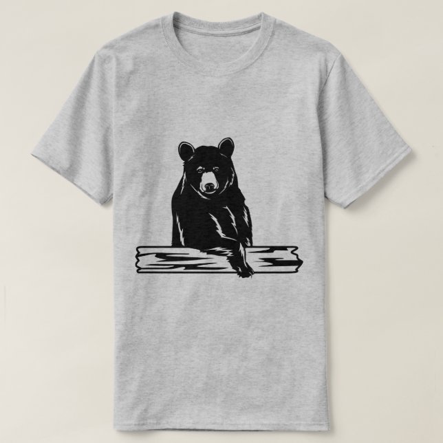 Camiseta Ilustracion del Oso descansando en el registro (Diseño del anverso)