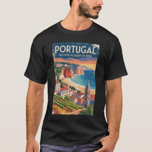 Camiseta Ilustración del paisaje urbano de Portugal Iberia