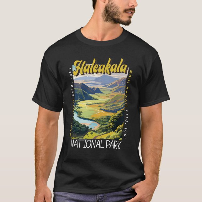 Camiseta Ilustracion del Parque Nacional de Haleakala (Anverso)