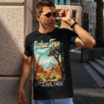 Camiseta Ilustracion del Parque Nacional del Árbol Joshua c<br><div class="desc">Diseño artístico vectorial de Joshua Tree. El parque se llama así por los retorcidos árboles de Joshua,  el parque a lo largo del desierto de Colorado y el desierto de Mojave.</div>