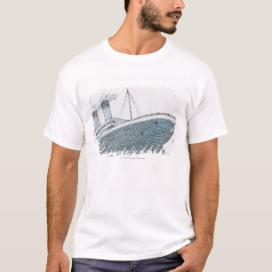 Camiseta Ilustracion del pasajero que cae del titánico