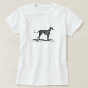 Camiseta Ilustracion del perro del galgo de los 1800s del