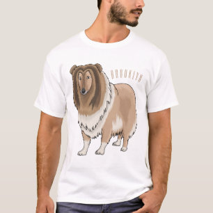 Camiseta Ilustracion del personalizado del perro del collie