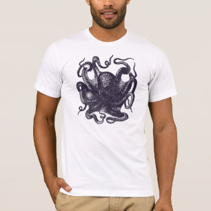 Camiseta Ilustracion del pulpo del vintage