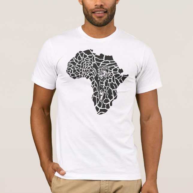 Camiseta ilustracion del símbolo África como piel de la (Anverso)