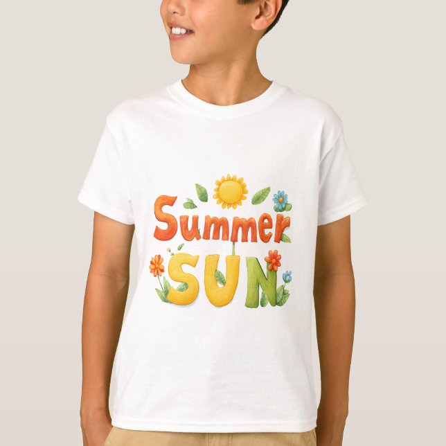 Camiseta Ilustracion del sol de verano (Anverso)