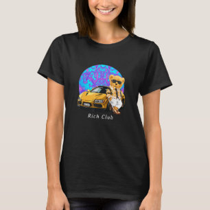 Camiseta Ilustración del Teddy Bear Rich Club Diseño Gráf