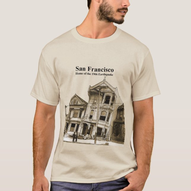 Camiseta Ilustracion del Terremoto de San Francisco 1906 UR (Anverso)