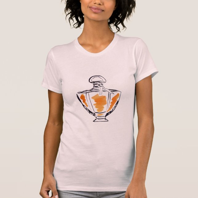 Camiseta Ilustracion del watercolour de la moda de la (Anverso)