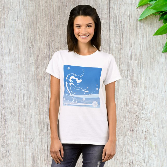 Camiseta Ilustracion deportivo de patinaje sobre hielo feme (Subido por el creador)