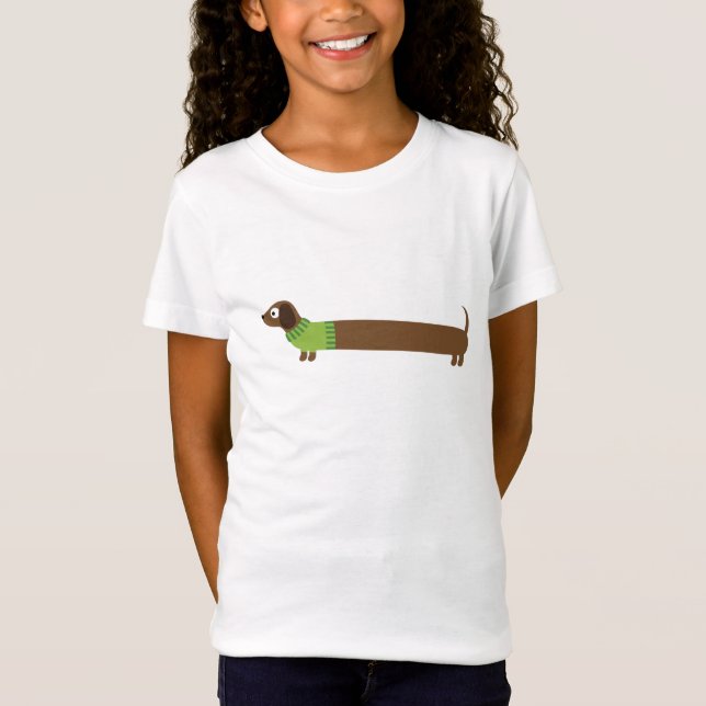 Camiseta Ilustracion diachshund largo (Anverso)