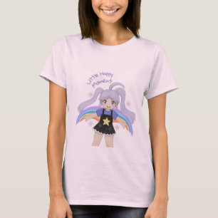 Camiseta Ilustración Dibujada a Mano de Niña Feliz – Pequeñ