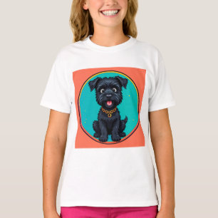 Camiseta Ilustración digital colorida de perro divertido