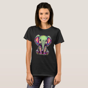 Camiseta Ilustracion digital de la sesión de un bebé elefan