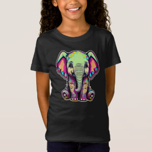 Camiseta Ilustracion digital de la sesión de un bebé elefan