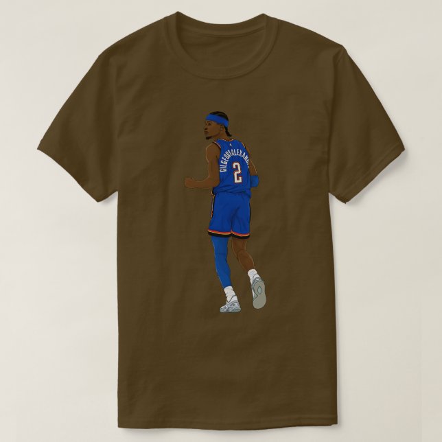 Camiseta Ilustracion digital Shai GilgeousAlexander (Diseño del anverso)