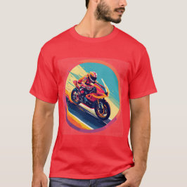 Camiseta Ilustracion dinámico de Carreras de motociclistas