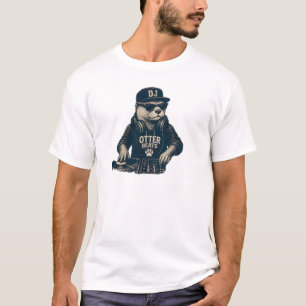 Camiseta Ilustración divertida de DJ Animal Vintage EDM toc
