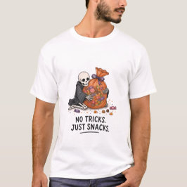 Camiseta Ilustración divertida de esqueleto con bolsa de du