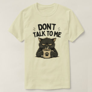 Camiseta Ilustración divertida de gato de café que no habla