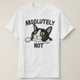 Camiseta Ilustración divertida de gato negro absolutamente