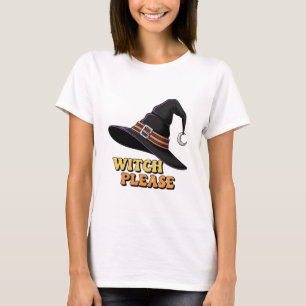 Camiseta Ilustración divertida de Halloween "Bruja, por fav