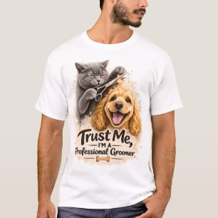 Camiseta Ilustración divertida de peluquero profesional de