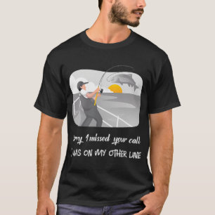 Camiseta Ilustración divertida de pesca con el mensaje "Est