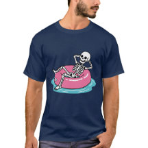 Ilustración divertida de un esqueleto de dibujos a