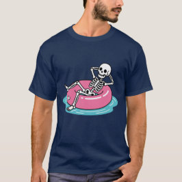 Camiseta Ilustración divertida de un esqueleto de dibujos a