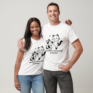 Camiseta Ilustración divertida de un gato siamés dando una