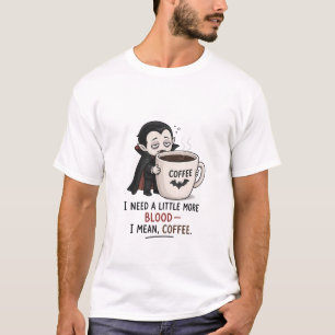 Camiseta Ilustración divertida de vampiro de café de Hallow