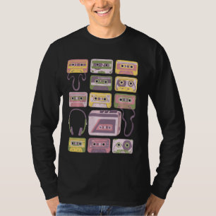 Camiseta Ilustracion Doodle de Cassette Tapes
