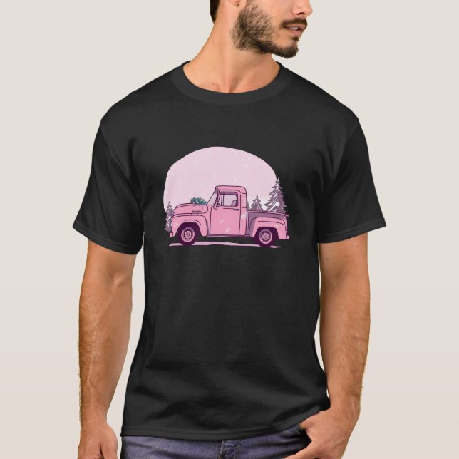 Camiseta Ilustracion Dreamy Pink Snowman (Anverso)