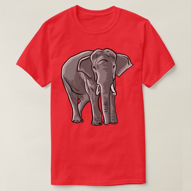 Camiseta Ilustracion elefante (Diseño del anverso)