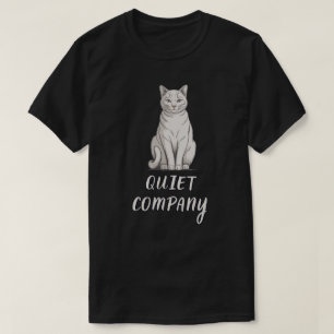 Camiseta Ilustración elegante de gato de Minimal Quiet Comp