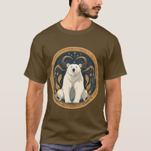 Camiseta Ilustración elegante de oso polar