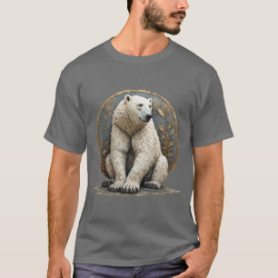 Camiseta Ilustración elegante de oso polar