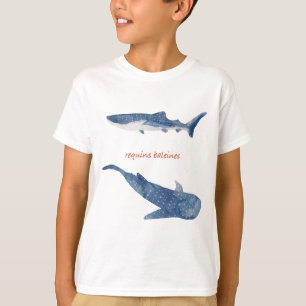 Camiseta Ilustración elegante de tiburón ballena