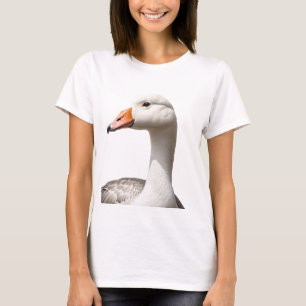 Camiseta ilustracion elegante y elegante de un ganso